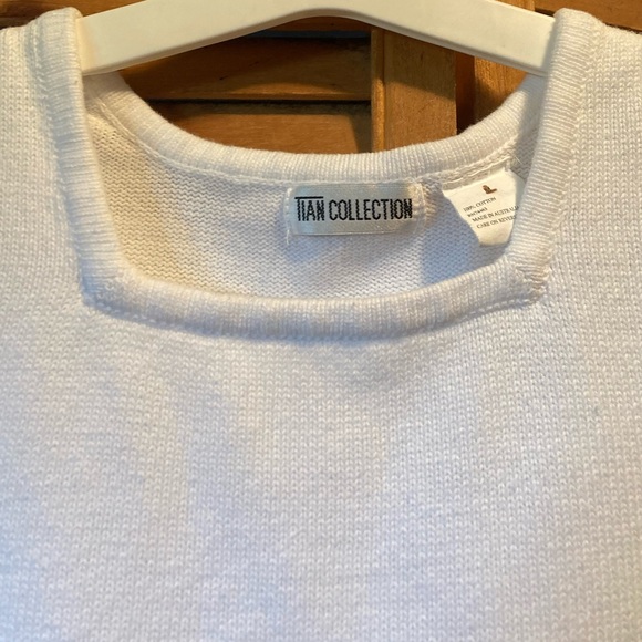 Tian Collection White Knit Sleeveless Shell - Picture 7 of 12